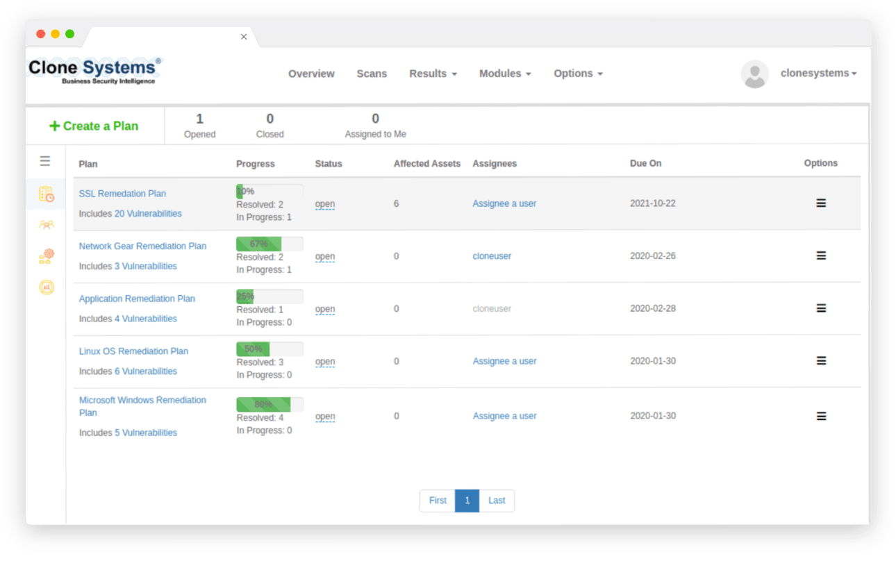 Vulnerability Remedation Module Screenshot