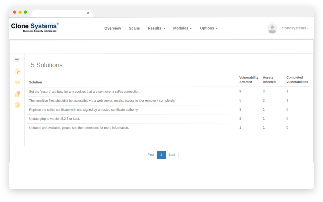 Vulnerability Remedation Module Screenshot