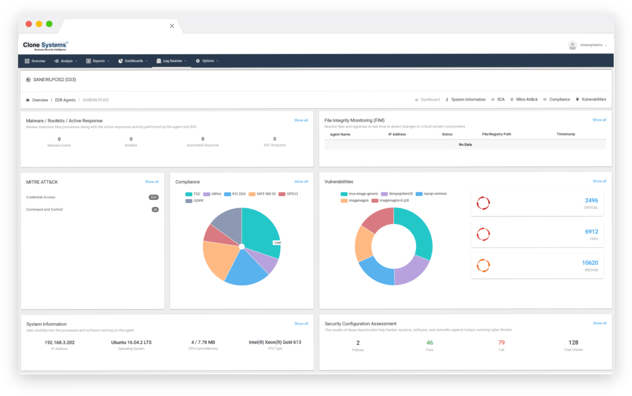 Clone Systems Managed SIEM EDR Agents