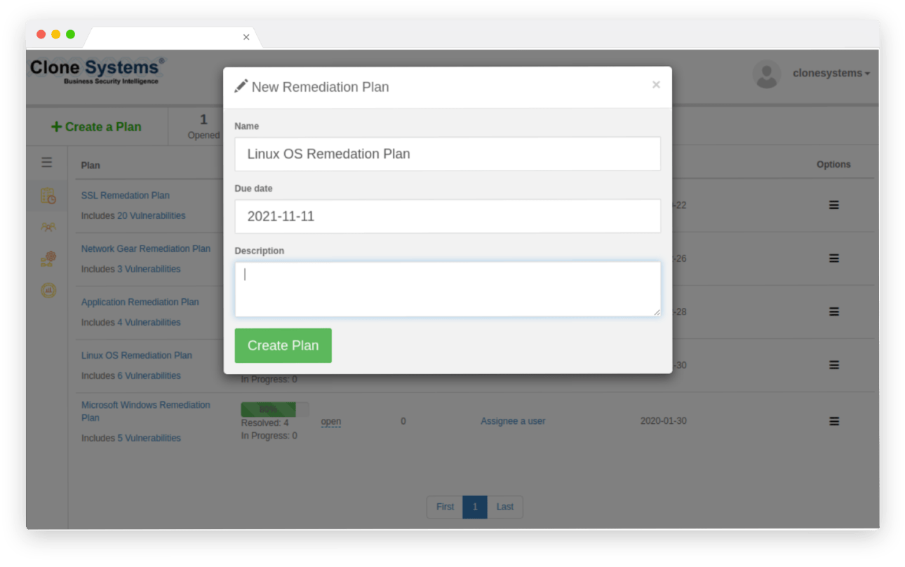 Vulnerability Remedation Module Screenshot