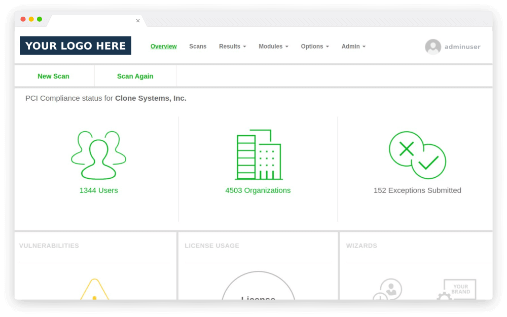 Clone Systems PCI Scanning Portal