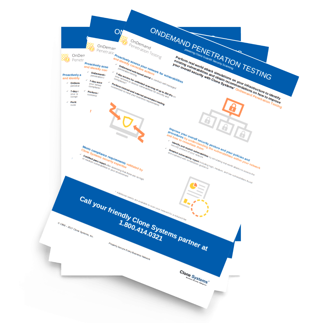 Clone Systems OnDemand Pentest Product Sheet